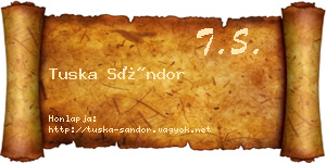 Tuska Sándor névjegykártya